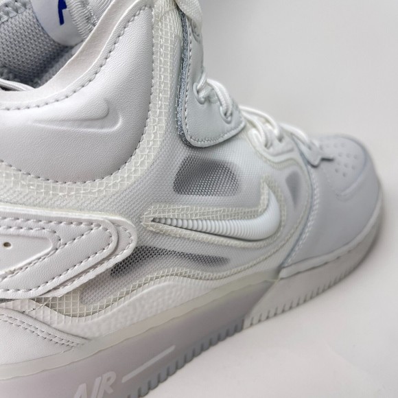 Nike Mens Air Force 1 Mid React Summit White Icy Shoes Size 10.5 DQ1872-101 - Picture 7 of 9